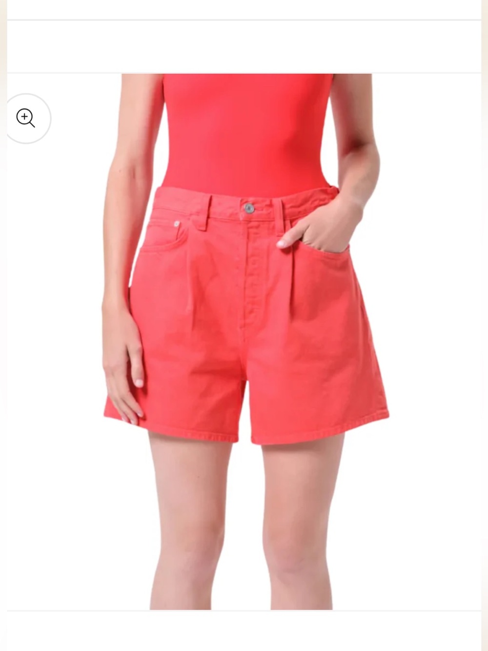 Agolde Rhoda Shorts in Carnival Red in size 30